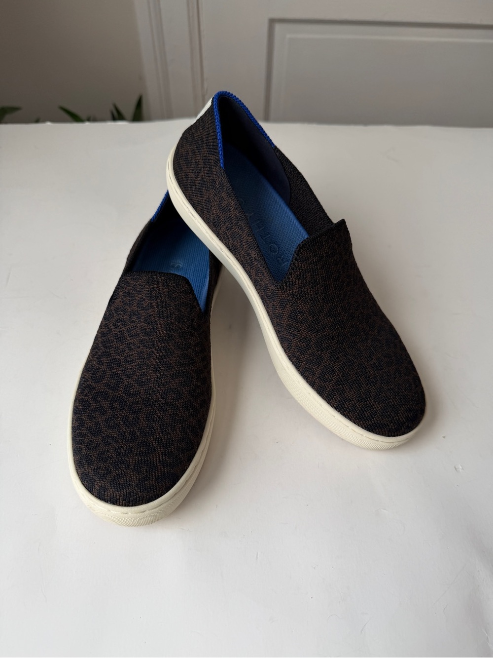 Rothy’s The Sneaker Slip On Shoes Espresso Spot Black Brown Knit Women’s Sz 7 - Picture 9 of 13